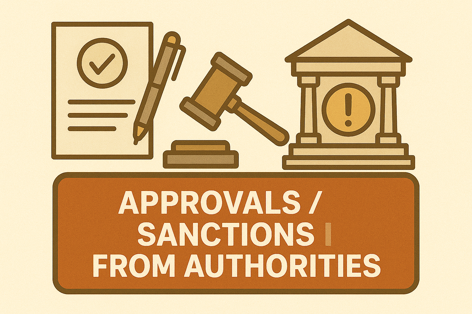 Approvals / Sanctions from Authorities